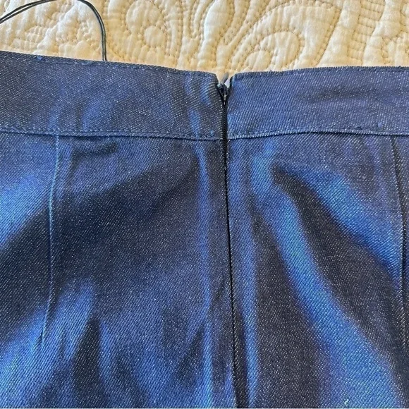 NWT 99% cotton WeWoreWhat denim mini skirt dark wash classic cut women's XS - Picture 5 of 11